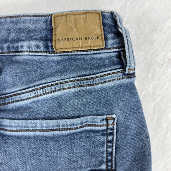 American Eagle High Rise Jeggings Size 4 Next Level Stretch Distressed - Picture 6 of 11